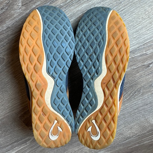 OluKai Wailuku Athletic Mesh Sneakers Blue Brown Womens 7.5 - Picture 8 of 9